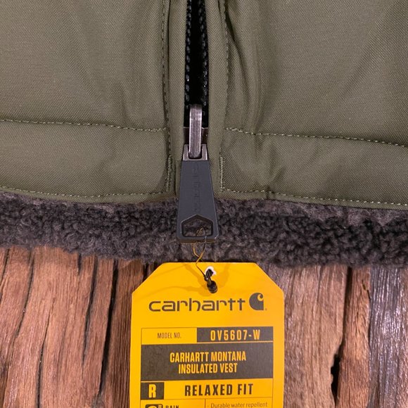 Carhartt Vest Womens 1X Olive Green Montana Sherpa Reversible 0V5607-W NEW* - Picture 6 of 9